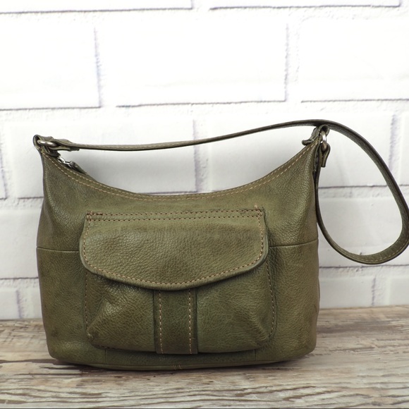 Fossil Handbags - Fossil olive pebble soft leather hobo bag